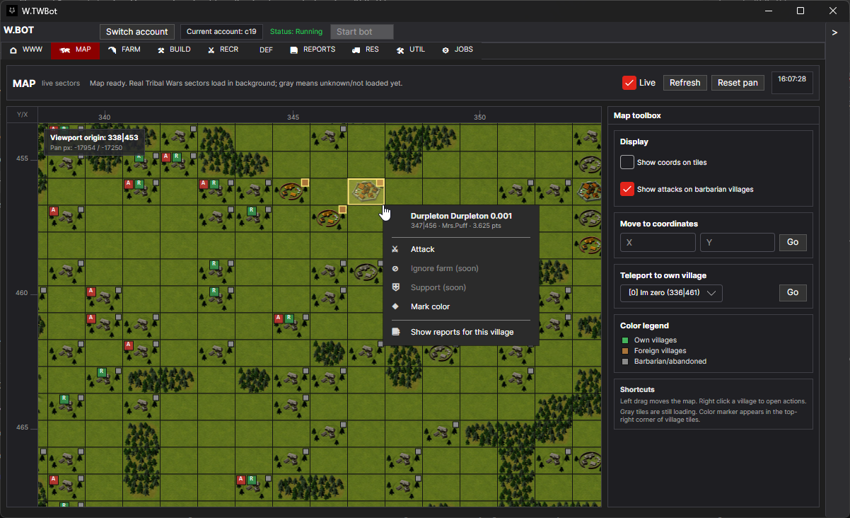 TW Automator custom map viewer screenshot